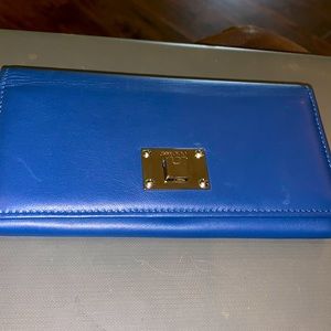 Jimmy Choo blue leather wallet authentic